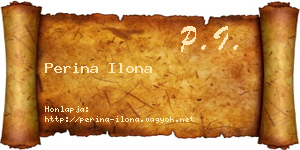 Perina Ilona névjegykártya
